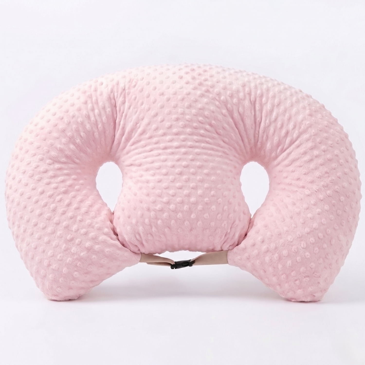 Coussin allaitement jumeaux rose 