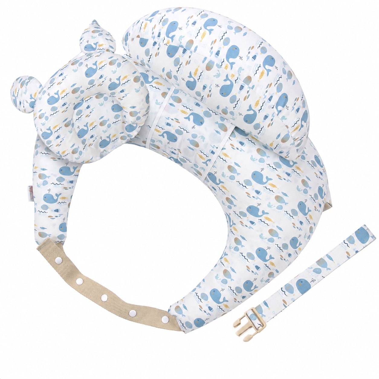 Coussin d’allaitement ergonomique et pratique bleu