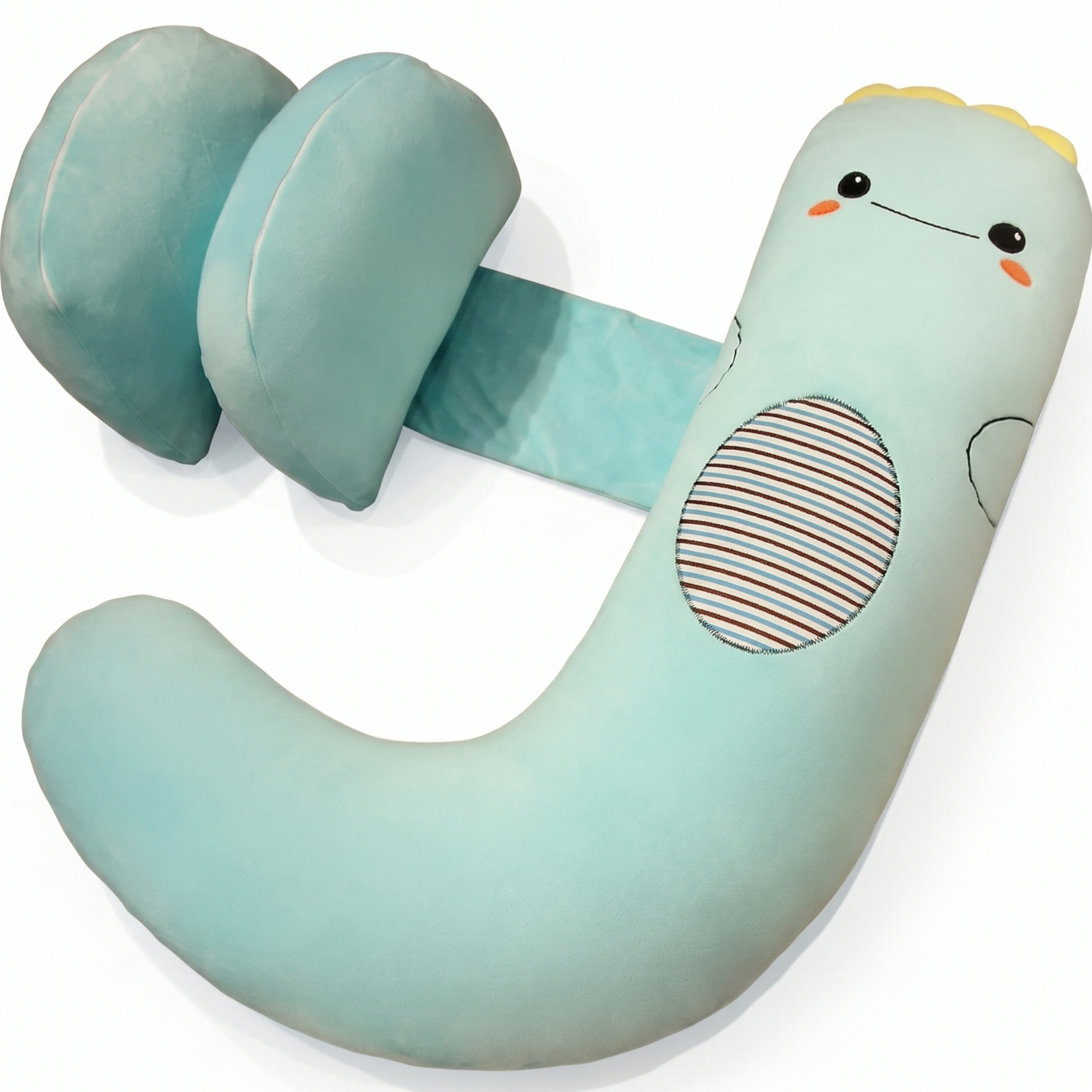 Coussin de grossesse design bleu