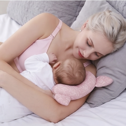 Coussin d’allaitement ergonomique et pratique rose
