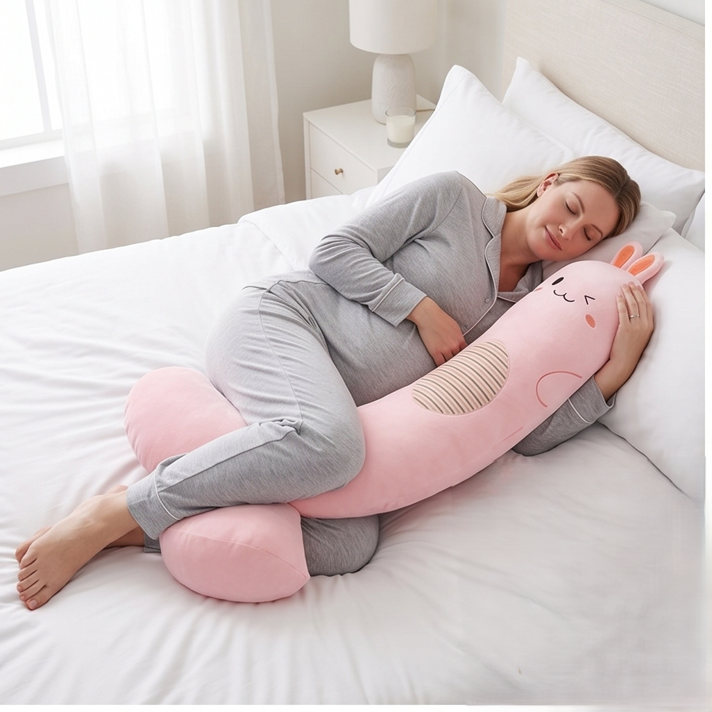 Coussin de grossesse design rose