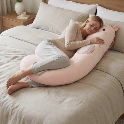 Coussin de grossesse design beige